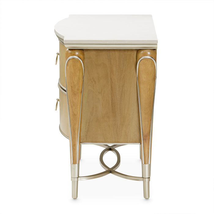 AICO Furniture - Villa Cherie Caramel Nightstand in Chardonnay - N9008040-134 - GreatFurnitureDeal