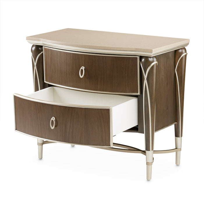 AICO Furniture - Villa Cherie Nightstand in Hazelnut - N9008040-410