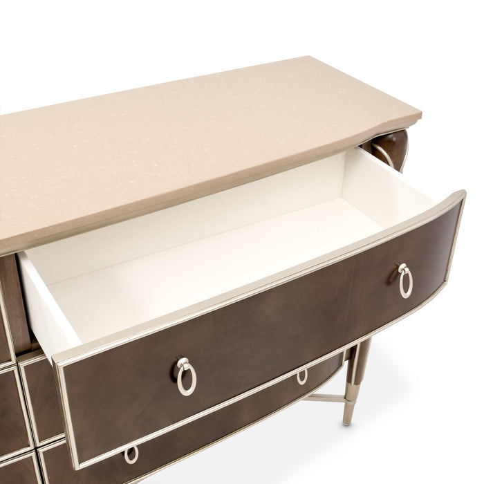 AICO Furniture - Villa Cherie Dresser in Hazelnut - N9008050-410 - GreatFurnitureDeal