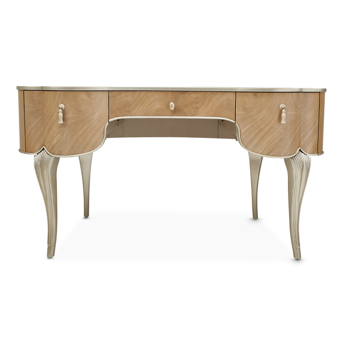 AICO Furniture - Villa Cherie Caramel Vanity in Chardonnay - N9008058-134 - GreatFurnitureDeal
