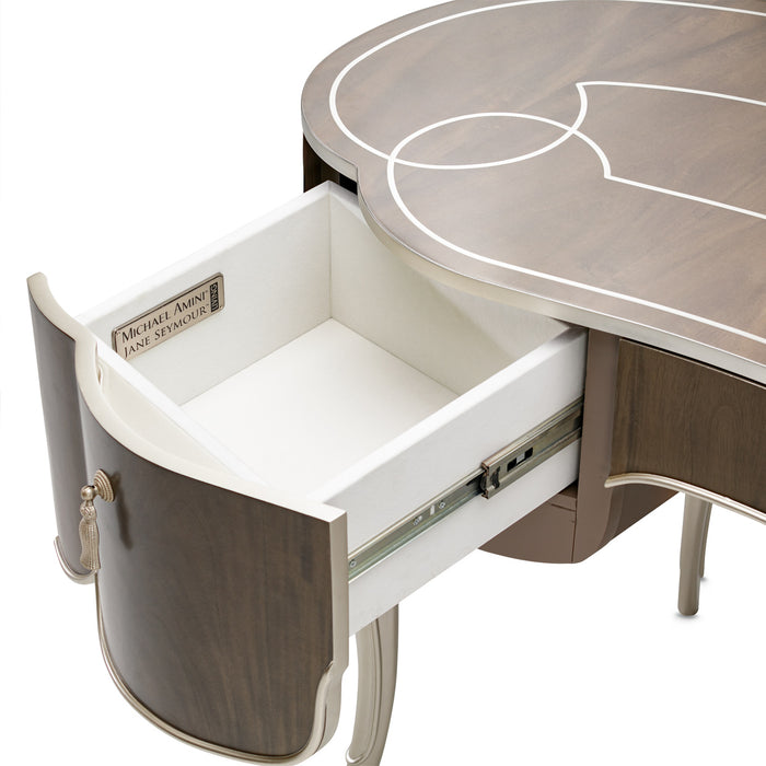 AICO Furniture - Villa Cherie 3 Piece Vanity Desk Set in Hazelnut - N9008000VAN3-410