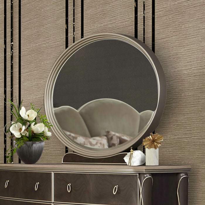 AICO Furniture - Villa Cherie Dresser Mirror in Hazelnut - N9008060-410