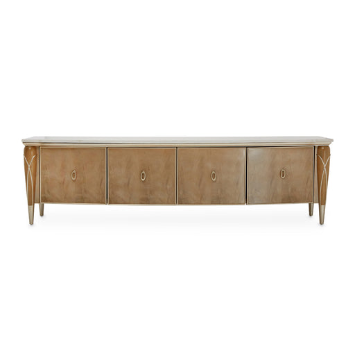 AICO Furniture - Villa Cherie Caramel Media Cabinet in Chardonnay - N9008081-134 - GreatFurnitureDeal