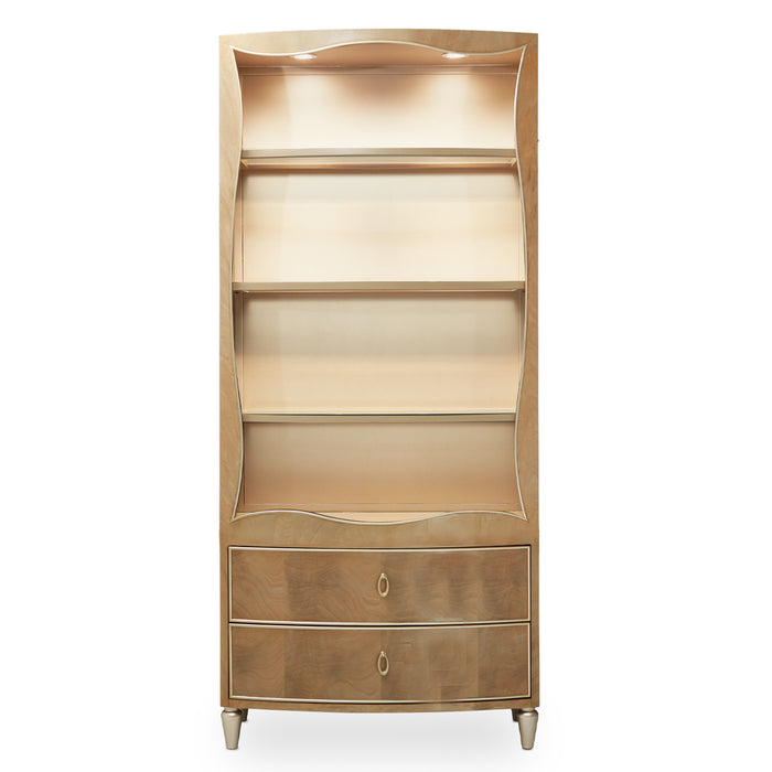AICO Furniture - Villa Cherie Caramel Bookcase in Chardonnay - N9008199-134