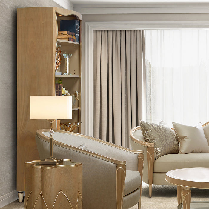 AICO Furniture - Villa Cherie Caramel Bookcase in Chardonnay - N9008199-134 - GreatFurnitureDeal