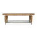 AICO Furniture - Villa Cherie Caramel Oval Cocktail Table in Chardonnay - N9008201-134 - GreatFurnitureDeal