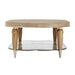 AICO Furniture - Villa Cherie Caramel Oval Cocktail Table in Chardonnay - N9008201-134 - GreatFurnitureDeal