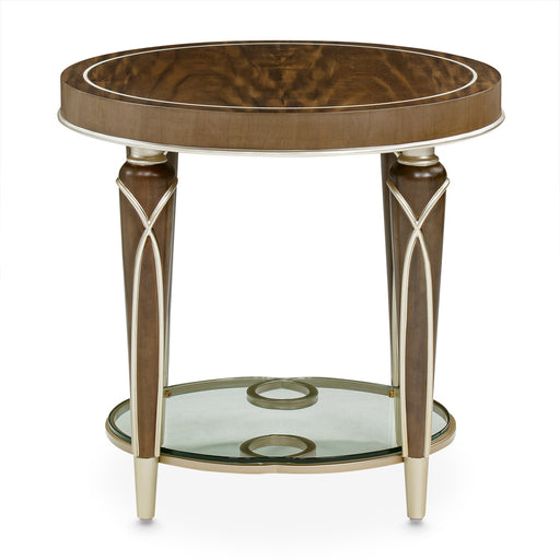 AICO Furniture - Villa Cherie End Table in Hazelnut - N9008202-410 - GreatFurnitureDeal