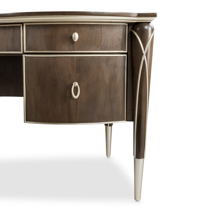 AICO Furniture - Villa Cherie Desk with Chair in Hazelnut - N9008207-244-410 - GreatFurnitureDeal