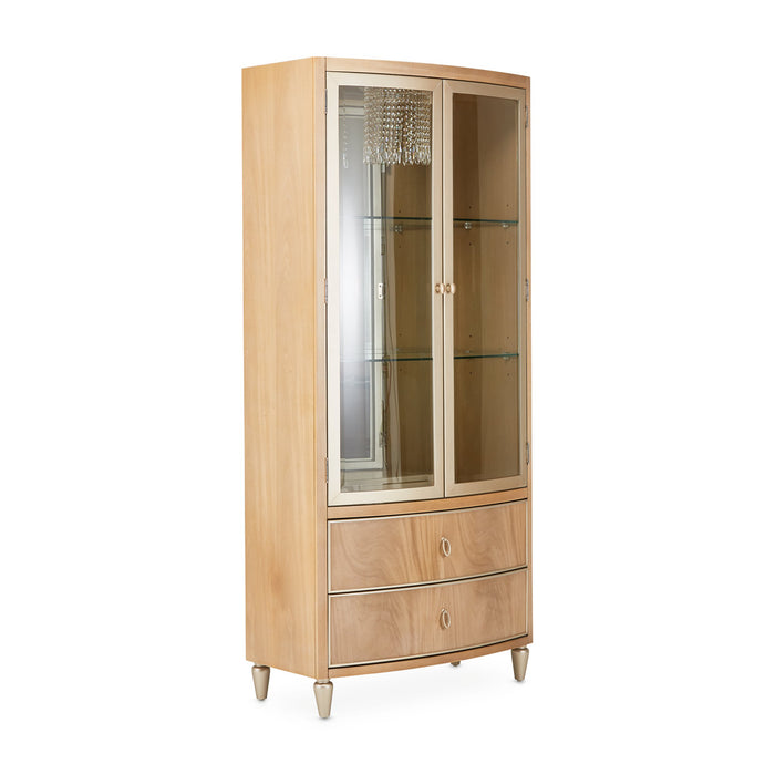 AICO Furniture - Villa Cherie Caramel Display Cabinet in Chardonnay - N9008209-134 - GreatFurnitureDeal