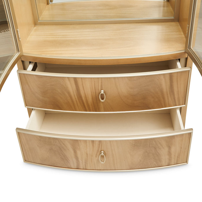 AICO Furniture - Villa Cherie Caramel Display Cabinet in Chardonnay - N9008209-134 - GreatFurnitureDeal