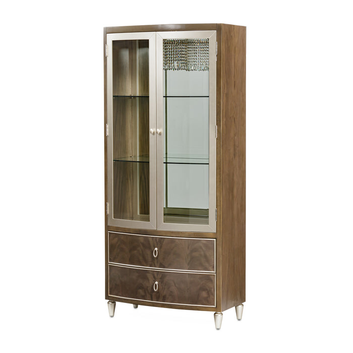 AICO Furniture - Villa Cherie Display Cabinet in Hazelnut - N9008209-410
