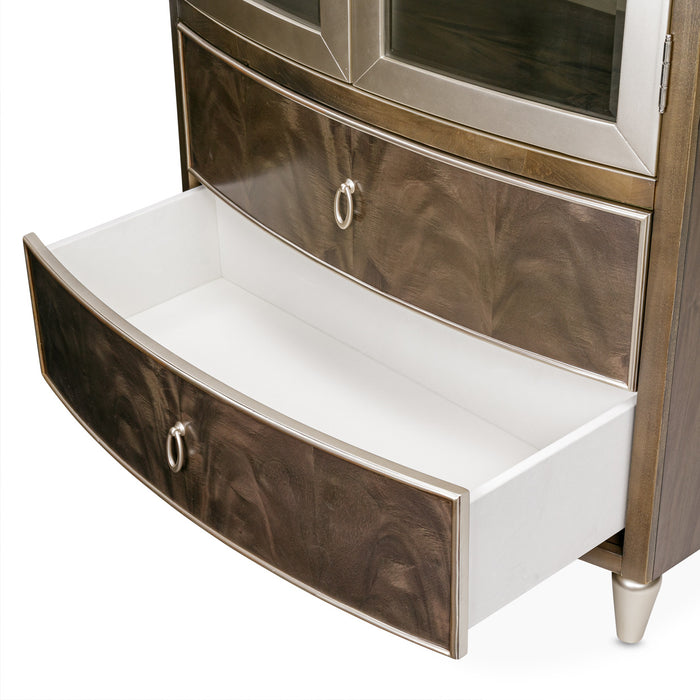 AICO Furniture - Villa Cherie Display Cabinet in Hazelnut - N9008209-410