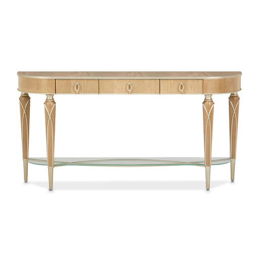 AICO Furniture - Villa Cherie Caramel Console Table in Chardonnay - N9008223-134 - GreatFurnitureDeal