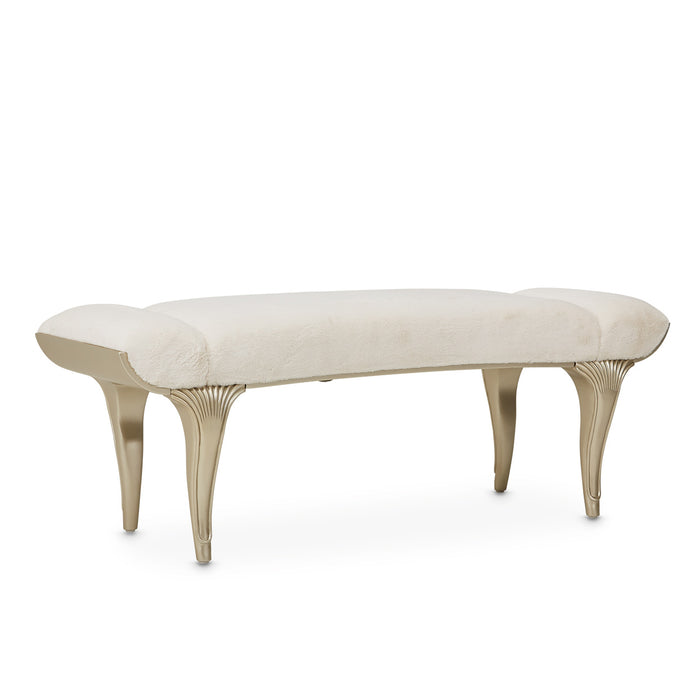 AICO Furniture - Villa Cherie Bench in Hazelnut - N9008904-410 - GreatFurnitureDeal