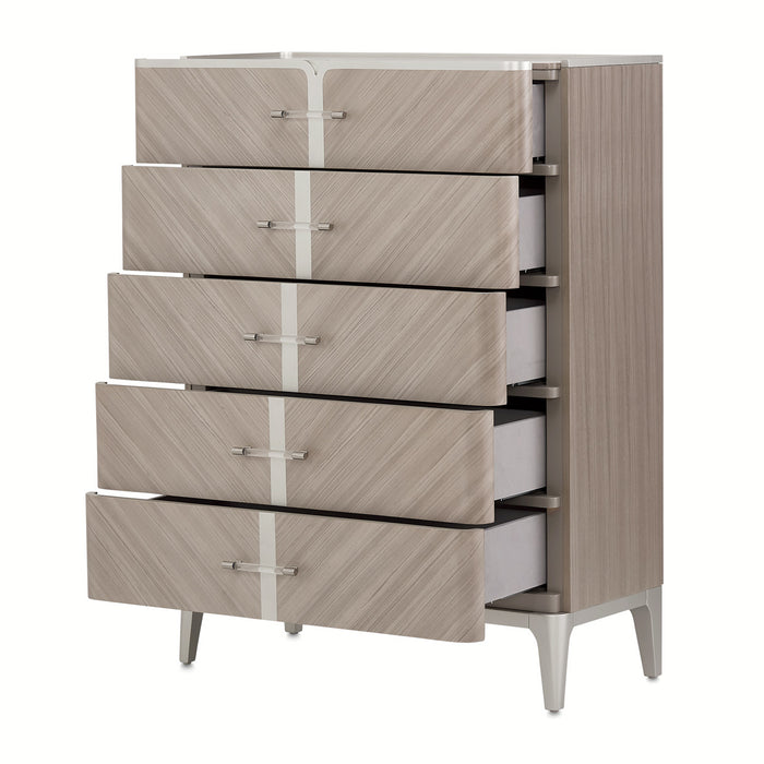 AICO Furniture - Lanterna Highboy Chest in Silver Mist - 9032070-823 - GreatFurnitureDeal