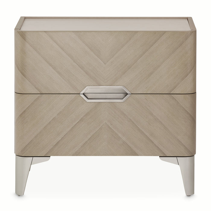 AICO Furniture - Penthouse 3 Piece King Panel Bedroom Set in Ash Gray - 9033000EK3-130-3SET - GreatFurnitureDeal