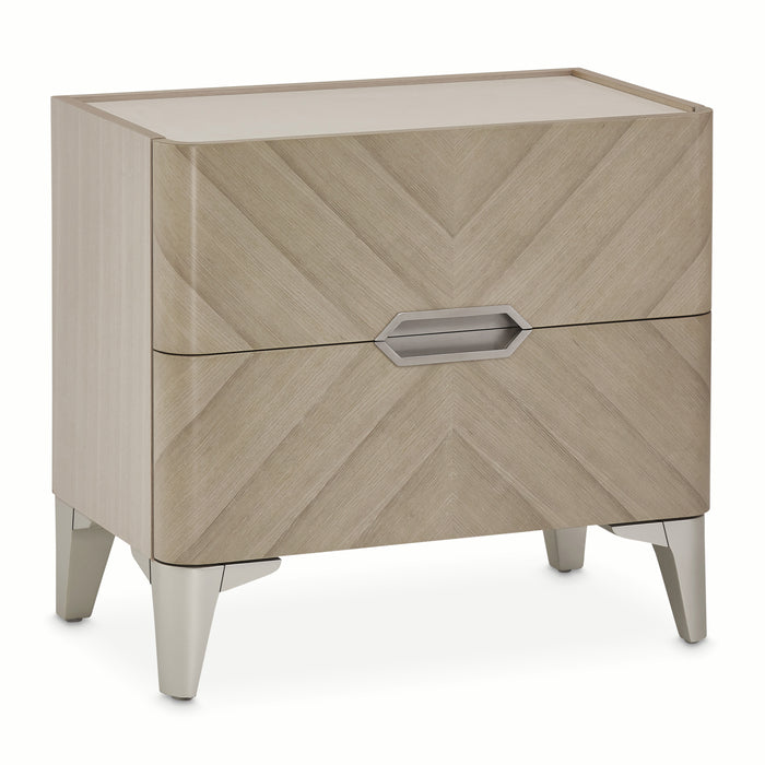 AICO Furniture - Penthouse Nightstand in Ash Gray - 9033040-130 - GreatFurnitureDeal