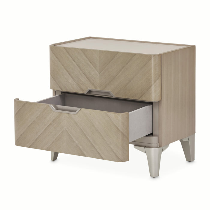 AICO Furniture - Penthouse Nightstand in Ash Gray - 9033040-130 - GreatFurnitureDeal