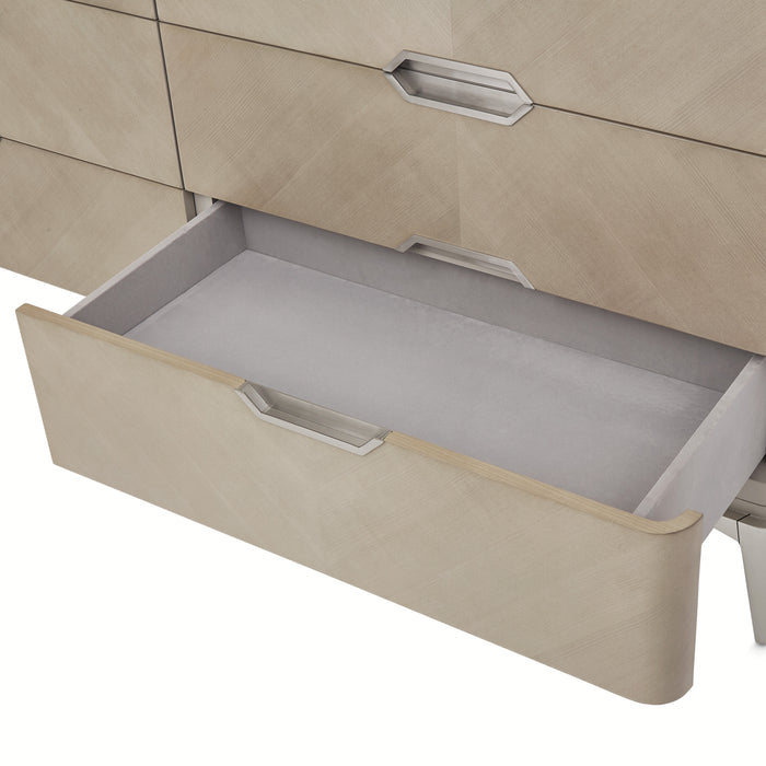 AICO Furniture - Penthouse 6 Piece Queen Panel Bedroom Set in Ash Gray - 9033000QN3-130-6SET - GreatFurnitureDeal