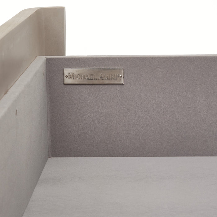 AICO Furniture - Penthouse 7 Piece Queen Panel Bedroom Set in Ash Gray - 9033000QN3-130-7SET - GreatFurnitureDeal