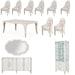 AICO Furniture - London Place 12 Piece Rectangular Dining Room Set in Creamy Pearl - NC9004000-112-12SET - GreatFurnitureDeal