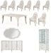 AICO Furniture - London Place 12 Piece Rectangular Dining Room Set in Creamy Pearl - N9004000-112-12SET - GreatFurnitureDeal