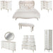 AICO Furniture - London Place 8 Piece California King Bedroom Set in Creamy Pearl - N9004000CK3-112-8SET - GreatFurnitureDeal