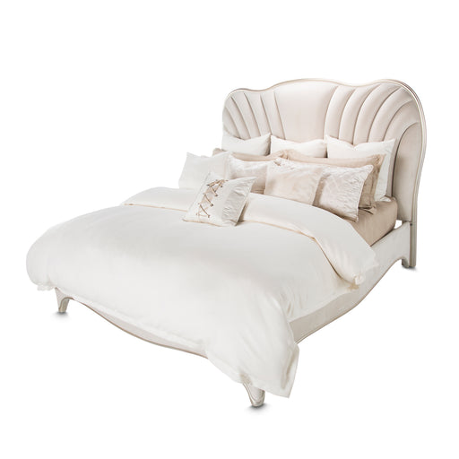 AICO Furniture - London Place 7 Piece Queen Bedroom Set in Creamy Pearl - NC9004000QN3-112-7SET - GreatFurnitureDeal
