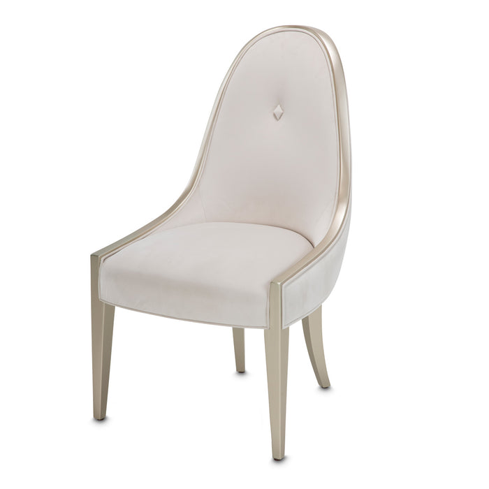 AICO Furniture - London Place Side Chair in Creamy Pearl (Set of 2) - NC9004003A-112 - GreatFurnitureDeal