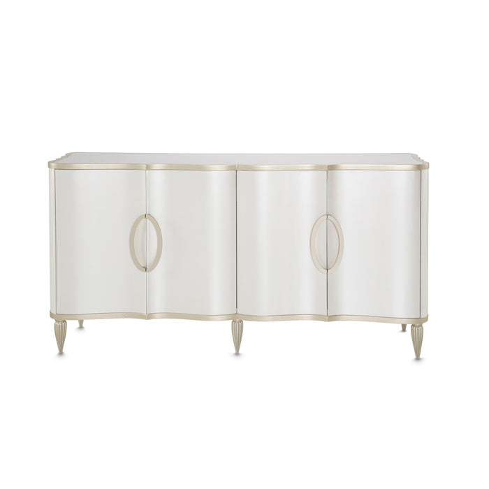 AICO Furniture - London Place Sideboard with Wall Mirror in Creamy Pearl - NC9004007-260-112 - GreatFurnitureDeal