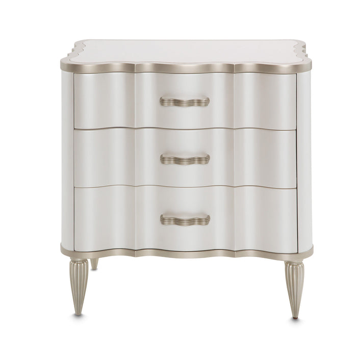 AICO Furniture - London Place Accent Cabinet-Nightstand in Creamy Pearl - NC9004040-112 - GreatFurnitureDeal