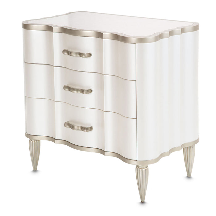 AICO Furniture - London Place Accent Cabinet-Nightstand in Creamy Pearl - NC9004040-112