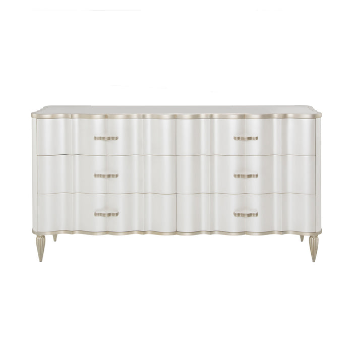 AICO Furniture - London Place Storage Console-Dresser in Creamy Pearl - NC9004050-112 - GreatFurnitureDeal