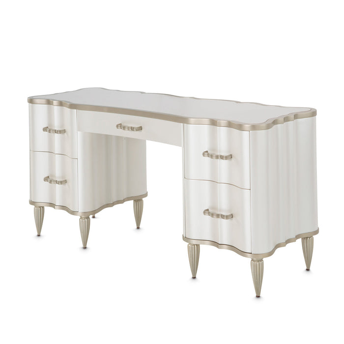AICO Furniture - London Place Vanity Desk in Creamy Pearl - NC9004058-112 - GreatFurnitureDeal