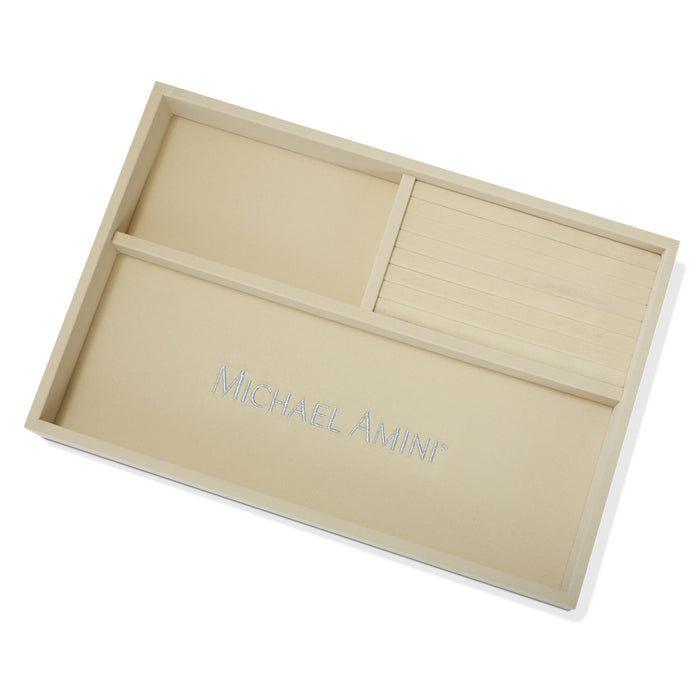 AICO Furniture - London Place 8 Piece Eastern King Bedroom Set in Creamy Pearl - N9004000EK3-112-8SET - GreatFurnitureDeal