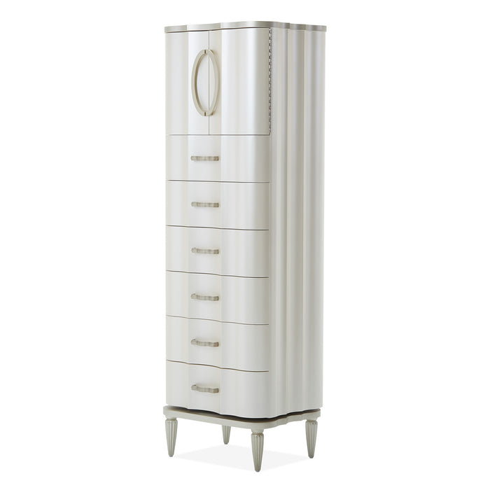 AICO Furniture - London Place Swivel Chiffonier Lingerie Chest in Creamy Pearl - NC9004062-112