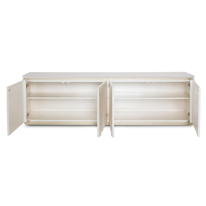 AICO Furniture - London Place Media Cabinet in Creamy Pearl - NC9004081-112
