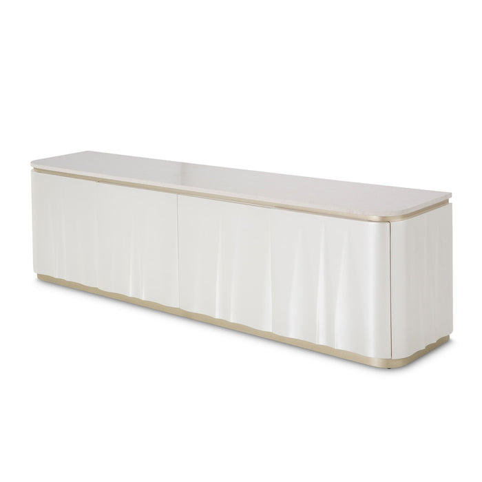 AICO Furniture - London Place Media Cabinet in Creamy Pearl - NC9004081-112