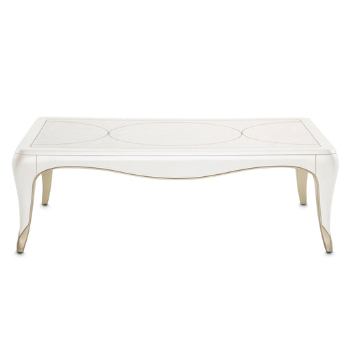 AICO Furniture - London Place Rectangular Cocktail Table in Creamy Pearl - NC9004201-112 - GreatFurnitureDeal