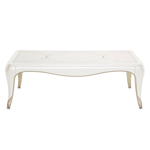 AICO Furniture - London Place Rectangular Cocktail Table in Creamy Pearl - N9004201-112 - GreatFurnitureDeal