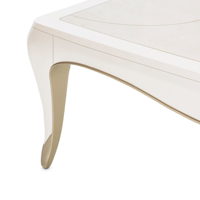 AICO Furniture - London Place Rectangular Cocktail Table in Creamy Pearl - N9004201-112 - GreatFurnitureDeal