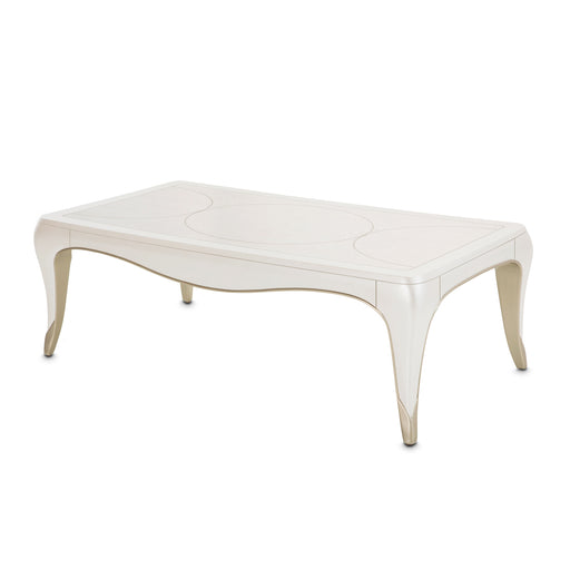 AICO Furniture - London Place Rectangular Cocktail Table in Creamy Pearl - NC9004201-112 - GreatFurnitureDeal