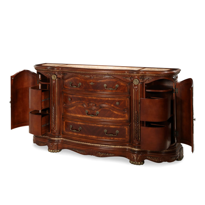 AICO Furniture - Cortina 6 Piece Eastern King Sleigh Bedroom Set - NF65000EKSL-28-6SET - GreatFurnitureDeal