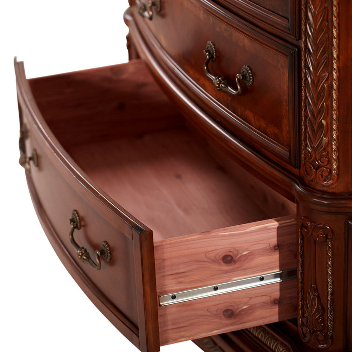 AICO Furniture - Cortina 6 Piece Queen Sleigh Bedroom Set - NF65000QNSL-28-6SET - GreatFurnitureDeal