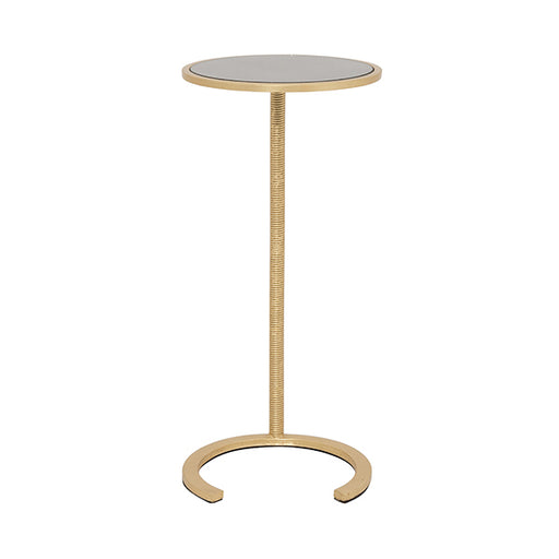 Worlds Away - Wire Wrapped Stem Round Cigar Table With Antique Mirror Top In Gold Leaf - NINA G - GreatFurnitureDeal