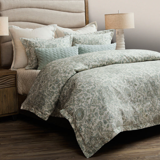 AICO Furniture - Northridge 7 Piece Queen Duvet Set"Spa - BCS-QD07-NORTH-SPA - GreatFurnitureDeal