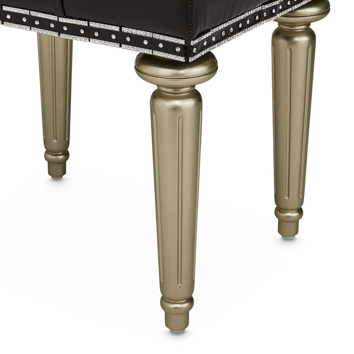 AICO Furniture - Hollywood Swank Vanity Bench in Platinum - NT03804-05 - GreatFurnitureDeal