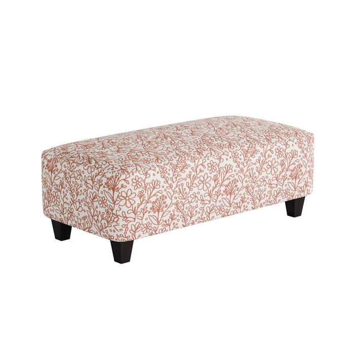 Southern Home Furnishings - Clover Coral 49"Cocktail Ottoman - 100-C Clover Coral - GreatFurnitureDeal