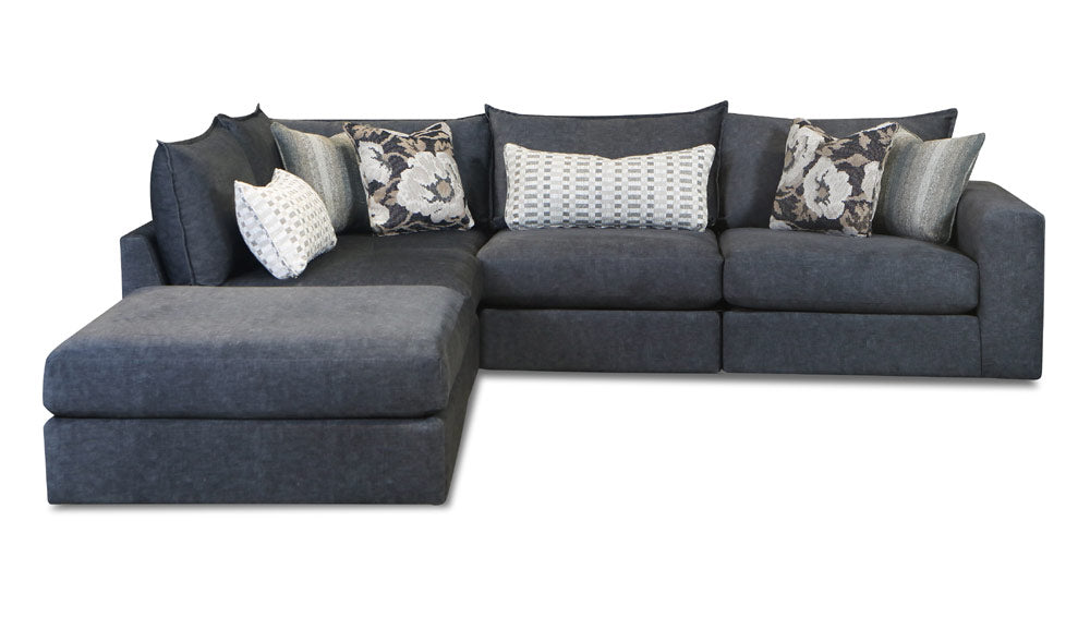 Southern Home Furnishings - Argo Sectional in Grey - 7004-03 15 19KP 11R Argo